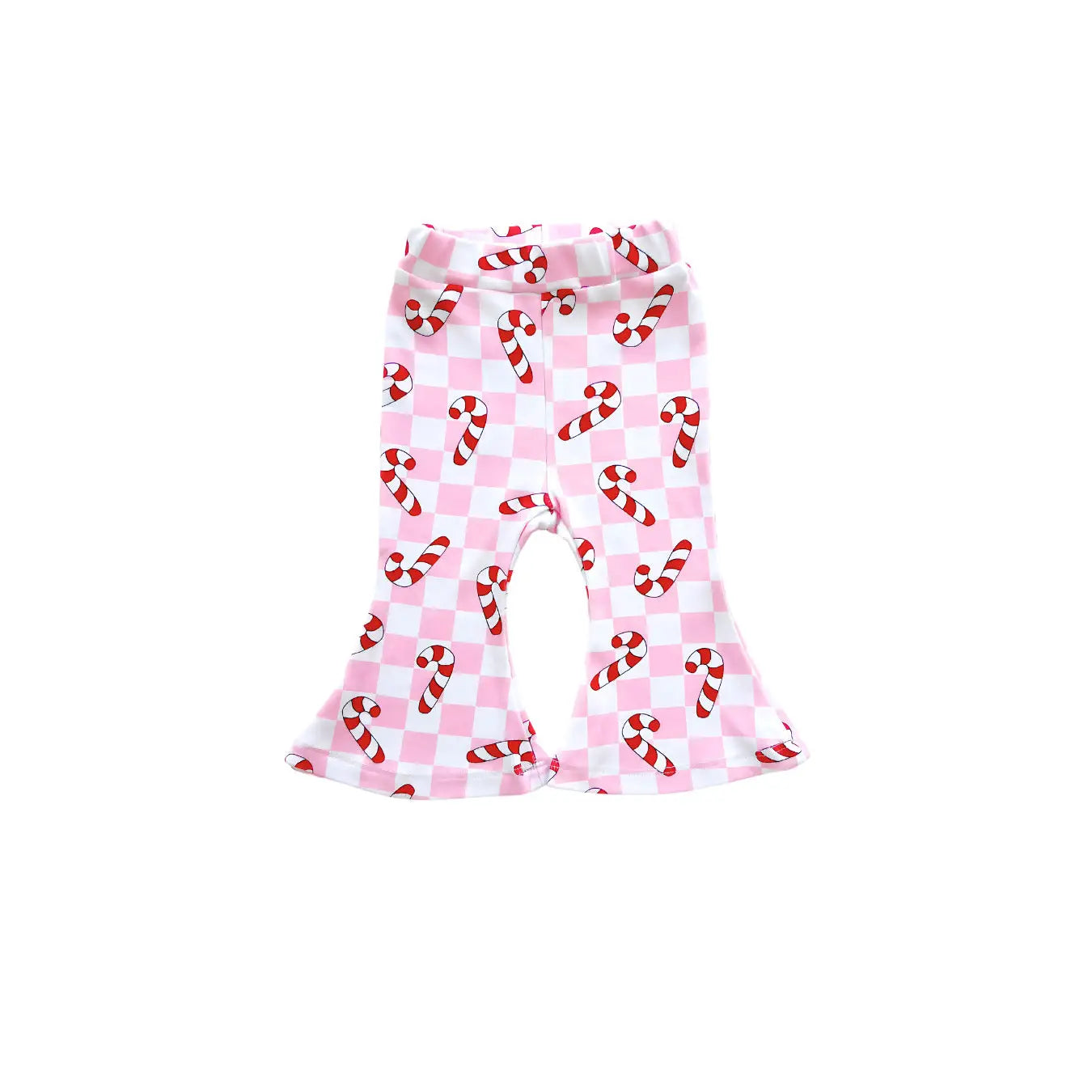 Christmas Candy Cane Kids & Baby Flare Pants | Pink